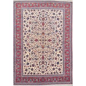 Important Isfahan In Iran Wool Circa 1950 Shah Period
