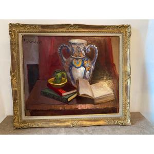 Still Life Signed A. Grandaty (1919)