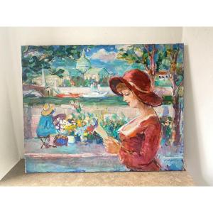 Portrait Of A Woman Signed 20th Century School