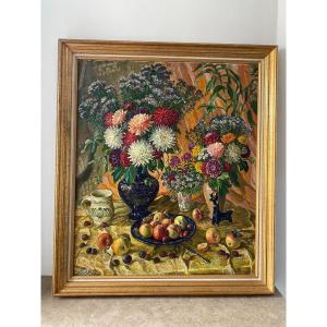 Russian School Still Life From The 20th Century