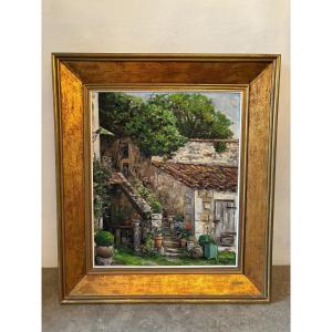 Signed French Countryside Landscape