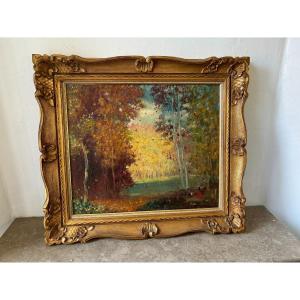 Idyllic Landscape Signed 20th Century