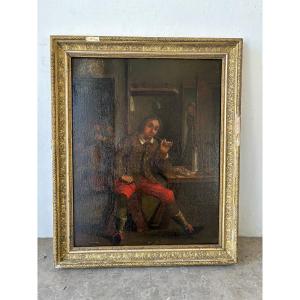 Portrait Of A Man With A Pipe, 19th Century