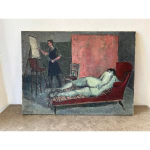 Interior Scene Signed Bermond