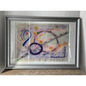 Signed Abstract Composition From 1986