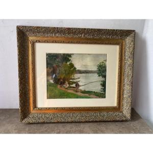 River Fishing By Jane Dubaut