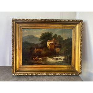 Landscape Signed By A 19th-century Tapestry Artist