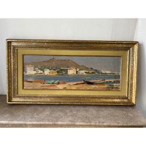 Russian Seaside Landscape Signed Komissarov