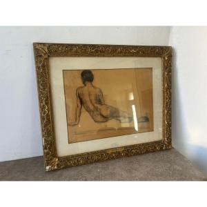 Nude Drawing Signed Mourier