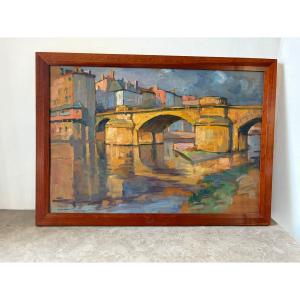 The Yellow Bridge By Wittmann (1876-1953)