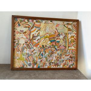 Art Brut Signed Marguerite