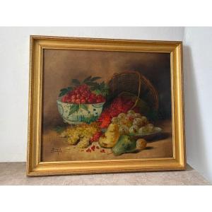 Still Life From The 19th Century Signed Doria