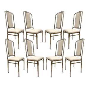Set Of Eight Chairs, Italy 1970