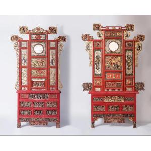 Two Chinese Panels, Late 19th Century, China, Circa 1880