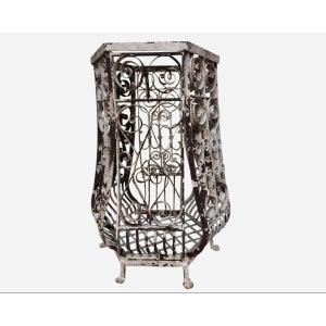 Large Planter Or Sellette In Wrought Iron France, 1880 / 1900
