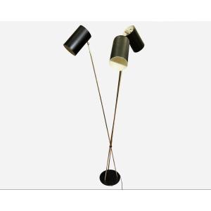 Three-light Floor Lamp In The Spirit Of Maison Lunel Paris, France, Circa 1950