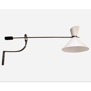 Rare Pendulum Wall Light By Maison Lunel, Paris, France, Circa 1950