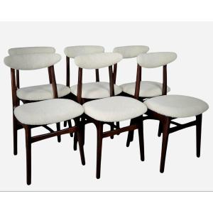 Set Of Six Chairs, By Rajmund Hałas, Poznan, Poland, Circa 1970 