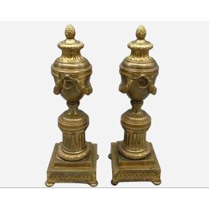 Pair Of Lxvi Candlestick-cassolettes, France, Circa 1800