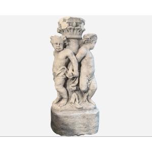 Carved Stone Fountain Base, France, Circa 1750