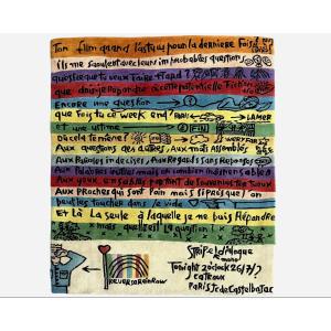 Rectangular Rug "stripe Dialogue" By Jc De Castelbajac, Ed.tai Ping, France Circa 1990