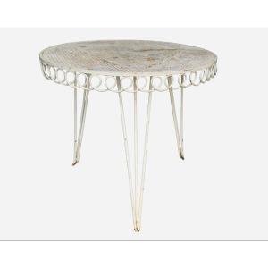 Lacquered Iron Garden Table, In The Style Of Mathieu Matégot (1910-2001), France, Circa 1950
