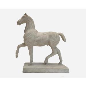 Statuette Of A Flayed Horse After Gericault, Studio Plaster Cast France, Circa 1860