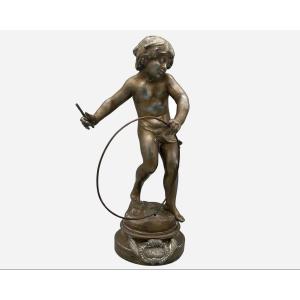 “the Hoop,” Subject In Regule By Auguste Moreau, France, Circa 1880