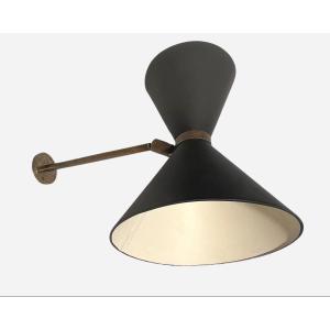Double-light "diabolo" Wall Sconce, France, Circa 1950