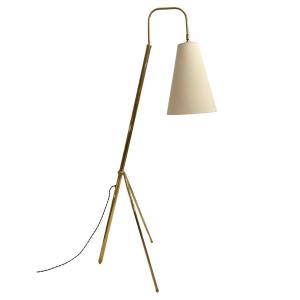 Polished Brass Floor Lamp, France, Circa 1960