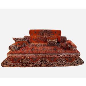 Large Sofa In An Oriental Style, "diwan Paris", Paris, France, Circa 1980