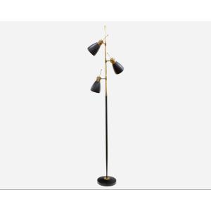 Floor Lamp In Lacquered Metal And Brass, Monix, Paris, France, Circa 1960