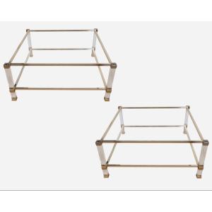 Pair Of Coffee/end Tables, Pierre Vandel, Paris, France, Circa 1970