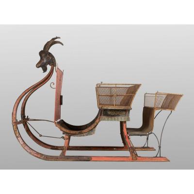 Grand Sleigh On Horseback, France Circa 1870