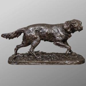 Sculpture - French Spaniel Dog (fabio) No. 1 , Pierre-jules Mêne (1810-1879) - Bronze