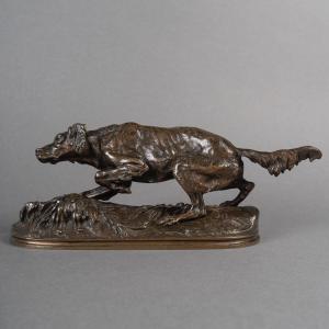 Sculpture - Sultan Spaniel Dog , Pierre - Jules Mêne (1810-1879) - Bronze