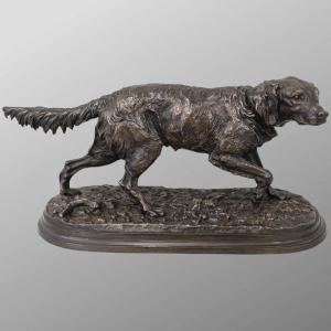 Sculpture - French Spaniel Dog Fabio No. 2 , Pierre - Jules Mene (1810-1879) - Bronze