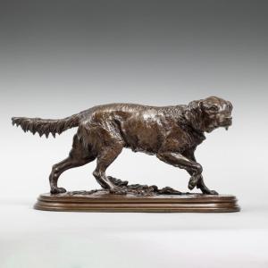 Sculpture - French Spaniel Dog Fabio No. 2 , Pierre - Jules Mene (1810-1879) - Bronze