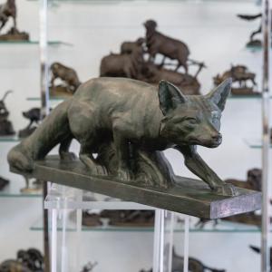 Sculpture - The Fox , Henri Bargas - Terracotta