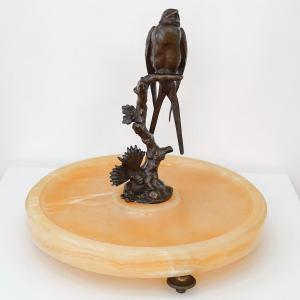 Sculpture - Swallow On A Branch , Paul Comolera (1818-1897) - Bronze