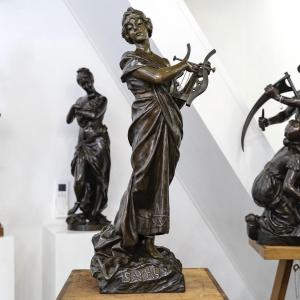 Sculpture - Sapho , Emmanuel Villanis (1858-1914) - Bronze