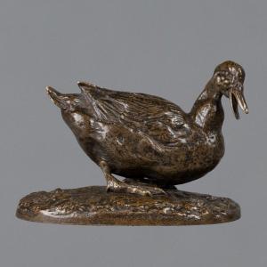 Sculpture - The Duck , Pierre - Jules Mêne (1810-1879) - Bronze 