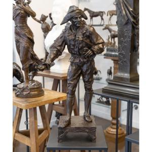 Sculpture - Harlequin , Emile Louis Picault (1833-1915) - Bronze
