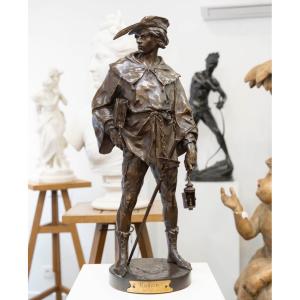 Sculpture - A 14th Century Scholar , Emile Louis Picault (1833–1922) - Bronze