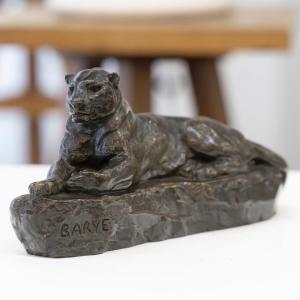 Sculpture - Indian Panther , Antoine-louis Barye (1795–1875) - Bronze