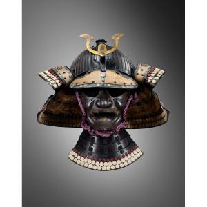 Suji Bachi Kabuto Decorated With Shakudo