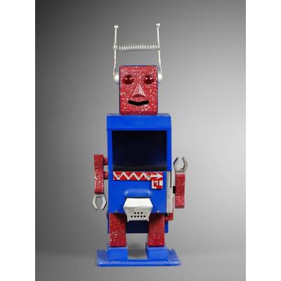  Robot ,bubble Gum Vending Machine  ,italy 60ties Rare