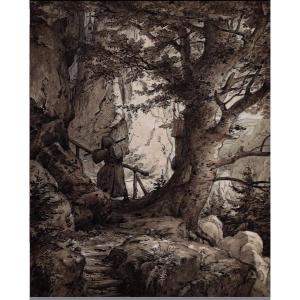 "otto Wagner, Monk On A Mountain Path"