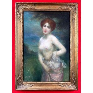 "eugène Chaffanel, Nude In A Lanscape"
