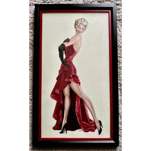 "henri Mercier, Elegant In A Purple Dress"